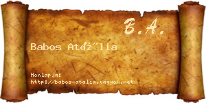 Babos Atália névjegykártya